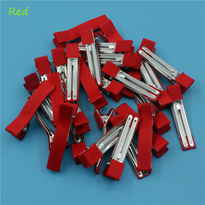 20 kom/lot 50 mm Grosgrain vrpce obložene aligator štipaljkama za kosu s dvostrukim zupcima za mašne za kosu Cvjetni obrt DIY dodaci