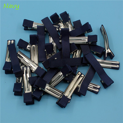 20 kom/lot 50 mm Grosgrain vrpce obložene aligator štipaljkama za kosu s dvostrukim zupcima za mašne za kosu Cvjetni obrt DIY dodaci