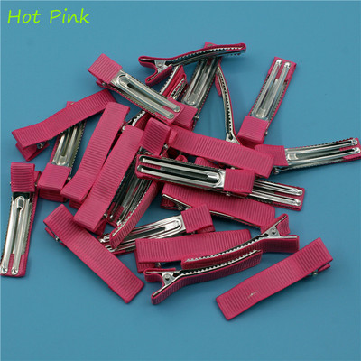 20 kom/lot 50 mm Grosgrain vrpce obložene aligator štipaljkama za kosu s dvostrukim zupcima za mašne za kosu Cvjetni obrt DIY dodaci