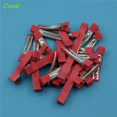 20 kom/lot 50 mm Grosgrain vrpce obložene aligator štipaljkama za kosu s dvostrukim zupcima za mašne za kosu Cvjetni obrt DIY dodaci