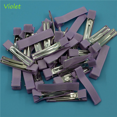 20 kom/lot 50 mm Grosgrain vrpce obložene aligator štipaljkama za kosu s dvostrukim zupcima za mašne za kosu Cvjetni obrt DIY dodaci