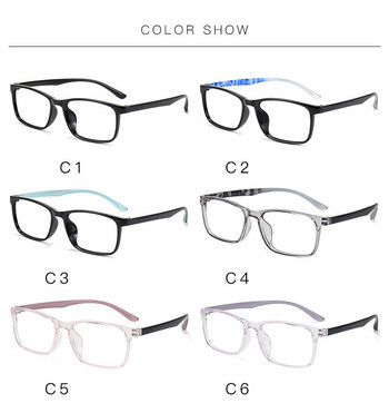 Super-Light Ανδρικά Retangle τετράγωνα γυαλιά Σκελετός γυαλιών TR90 Comfort Myopia Συνταγογραφούμενος φακός Optical Plain Mirror 2022