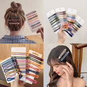 Nasumična ukosnica za korejsku jednostavnu Bb kopču sa šiškama Pokrivalo za kosu za slatku djevojku Set metalnih kandži za kosu Ženske hvataljke za kosu