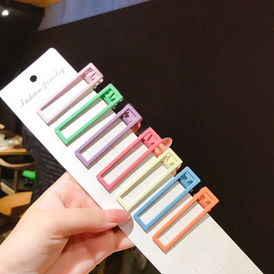 Nasumična ukosnica za korejsku jednostavnu Bb kopču sa šiškama Pokrivalo za kosu za slatku djevojku Set metalnih kandži za kosu Ženske hvataljke za kosu