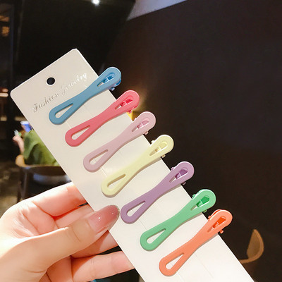 Nasumična ukosnica za korejsku jednostavnu Bb kopču sa šiškama Pokrivalo za kosu za slatku djevojku Set metalnih kandži za kosu Ženske hvataljke za kosu