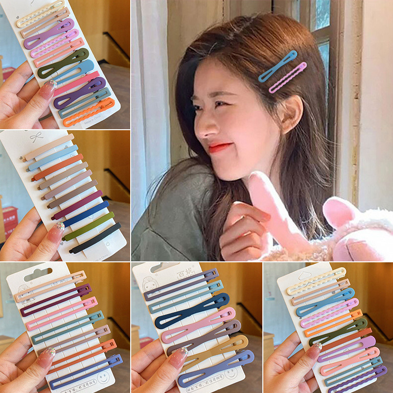 Nasumična ukosnica za korejsku jednostavnu Bb kopču sa šiškama Pokrivalo za kosu za slatku djevojku Set metalnih kandži za kosu Ženske hvataljke za kosu