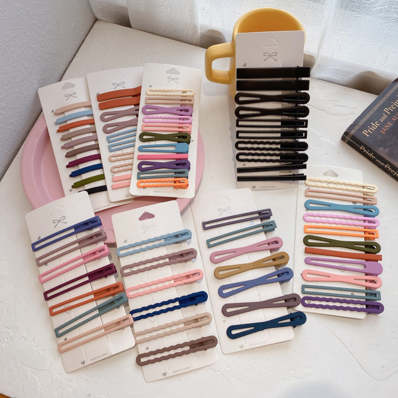 Nasumična ukosnica za korejsku jednostavnu Bb kopču sa šiškama Pokrivalo za kosu za slatku djevojku Set metalnih kandži za kosu Ženske hvataljke za kosu