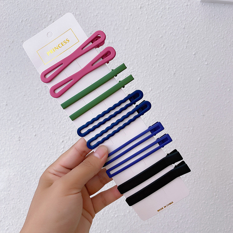 Nasumična ukosnica za korejsku jednostavnu Bb kopču sa šiškama Pokrivalo za kosu za slatku djevojku Set metalnih kandži za kosu Ženske hvataljke za kosu