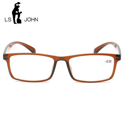 LS JOHN TR90 Naočale za čitanje Žene Muškarci Ultralake naočale za dalekovidnost Prozirne leće 1,00 +1,50 +2,00 +2,50 +3,0 +3,5+ 4,0