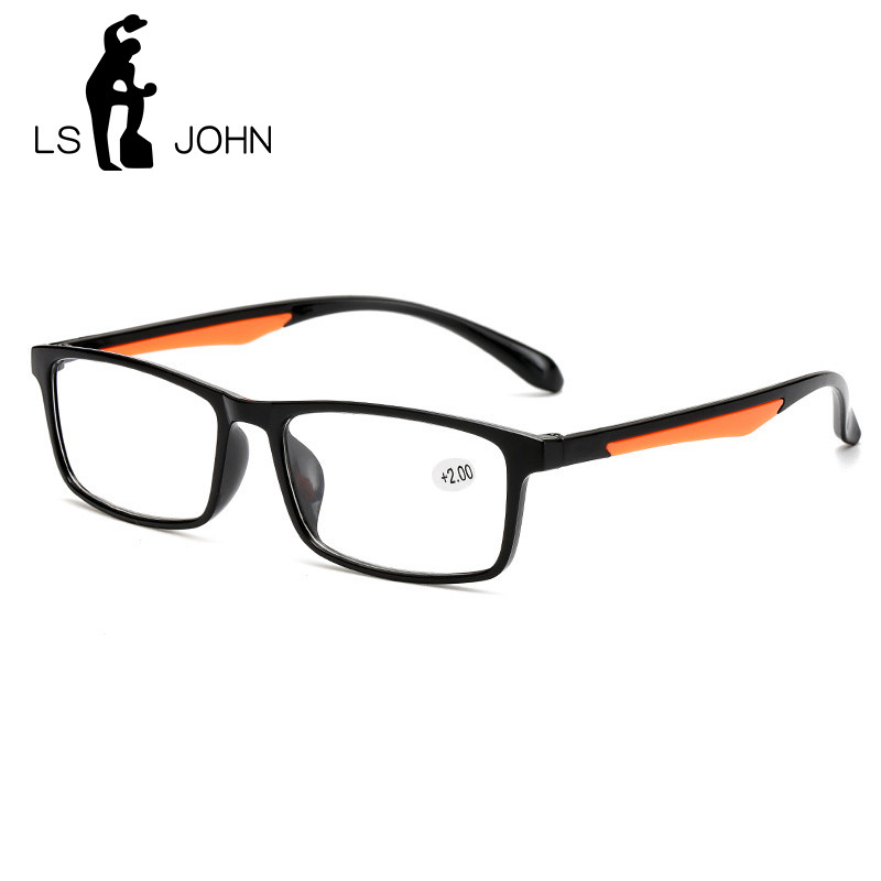 LS JOHN TR90 Naočale za čitanje Žene Muškarci Ultralake naočale za dalekovidnost Prozirne leće 1,00 +1,50 +2,00 +2,50 +3,0 +3,5+ 4,0