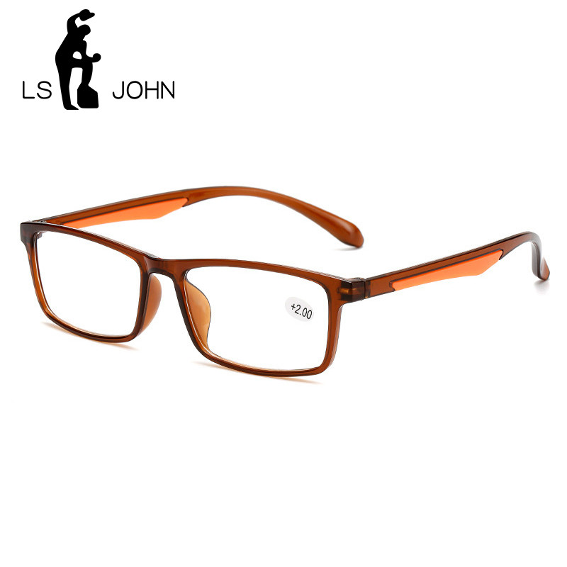 LS JOHN TR90 Naočale za čitanje Žene Muškarci Ultralake naočale za dalekovidnost Prozirne leće 1,00 +1,50 +2,00 +2,50 +3,0 +3,5+ 4,0