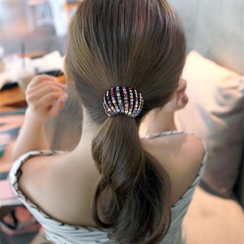 Naiste kivist juukseklamber küünis linnupesa hobusesaba hoidja juuksenõelaga pulmapidu