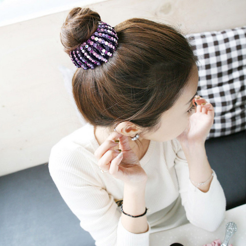 Naiste kivist juukseklamber küünis linnupesa hobusesaba hoidja juuksenõelaga pulmapidu