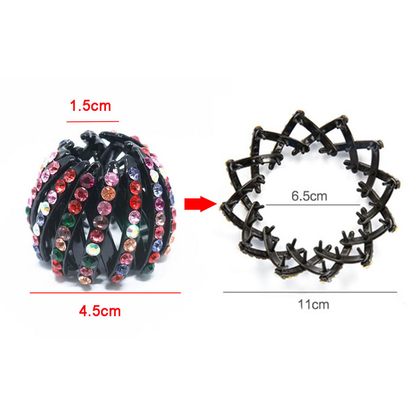 Naiste kivist juukseklamber küünis linnupesa hobusesaba hoidja juuksenõelaga pulmapidu