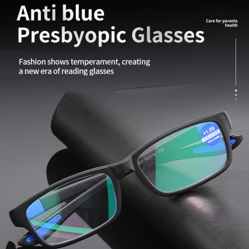 Naočale za čitanje protiv plavog svjetla za žene TR90 okvir Naočale za dalekovidnost Poslovne muške naočale za dalekovidnost +1,0 1,5 2,0 2,5 4