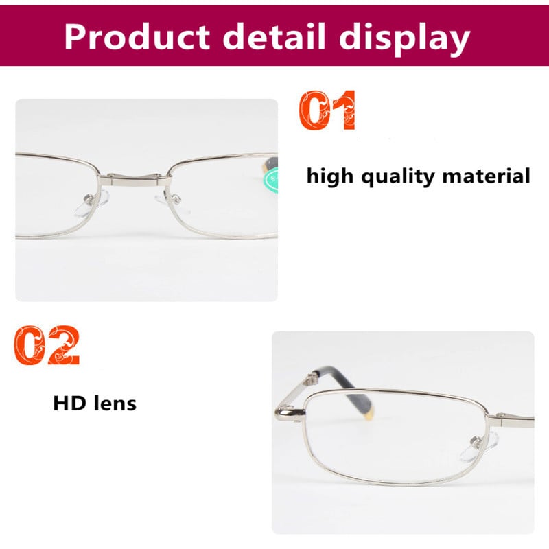 PANDER Mini sklopive preklopne naočale za čitanje s kućištem Visokokvalitetne muške ženske naočale s povećalom za prozbiopiju 1.0 2.5 1.5