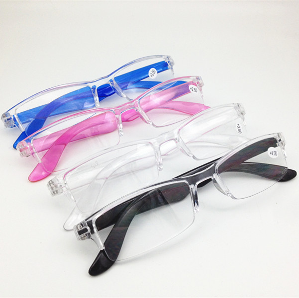 Klasične ženske prozirne naočale za čitanje plastične muške naočale za čitanje Nesalomljive za dalekovidnost +100 +150 +200 +250 +300 +350