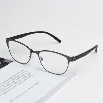 Горещи разпродажби Очила за четене против синя светлина Дамски мъжки модни ретро метални рамки Пресбиопични лещи Очила против умора +1,0 +4,0