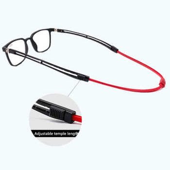 GLAUSA Очила за блокиране на синя светлина Магнитни очила за четене Преносими висящи очила за четене на врата Кръгли очила Мъжки очила +1,5