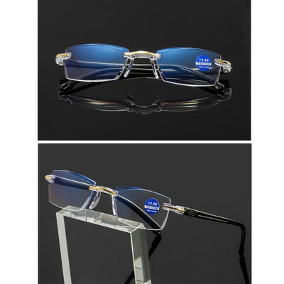 3 värvi Mood Metall Äri Lugemisprillid Naiste Naiste Vintage HD Retseptiprillid Paindlik Presbüoopia prillid