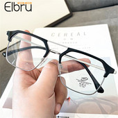 Elbru Anti Blue Light naočale za kratkovidnost Žene i muškarci Kompjuterske prevelike metalne četvrtaste naočale za kratkovidne dioptrije -1-1.5-2-2.5...-6