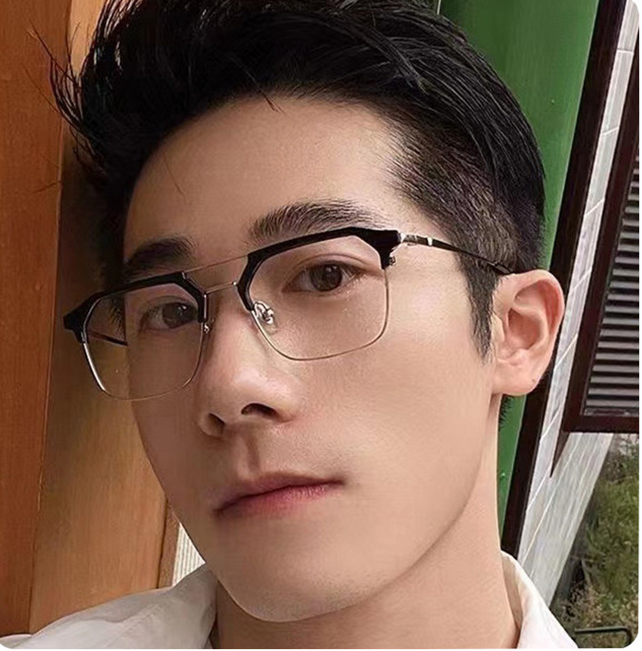 Elbru Anti Blue Light naočale za kratkovidnost Žene i muškarci Kompjuterske prevelike metalne četvrtaste naočale za kratkovidne dioptrije -1-1.5-2-2.5...-6