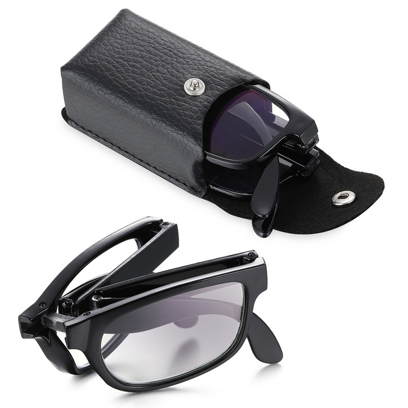 Sklopive naočale za čitanje Muškarci Žene sklopive naočale za dalekovidnost protiv plave svjetlosti s kućištem Vision Care +1,0~4,0