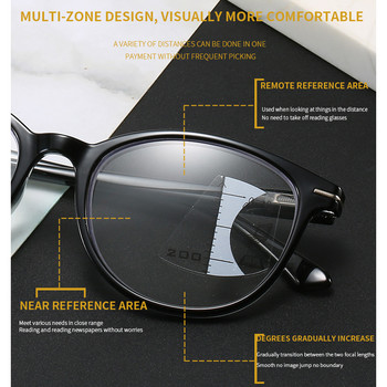 Unisex γυαλιά πρεσβυωπίας μπλε φως που μπλοκάρουν προοδευτικά πολυεστιακά ανδρικά γυαλιά μόδας Computer Vision Care Readers
