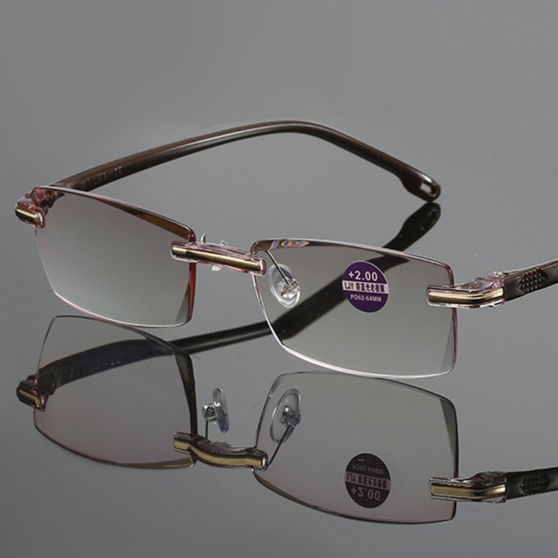 Keret nélküli dioptriás szemüvegek Uniszex olvasószemüvegek klasszikus férfi női kék fény elleni dioptriás szemüvegek Presbyopia szemüvegek