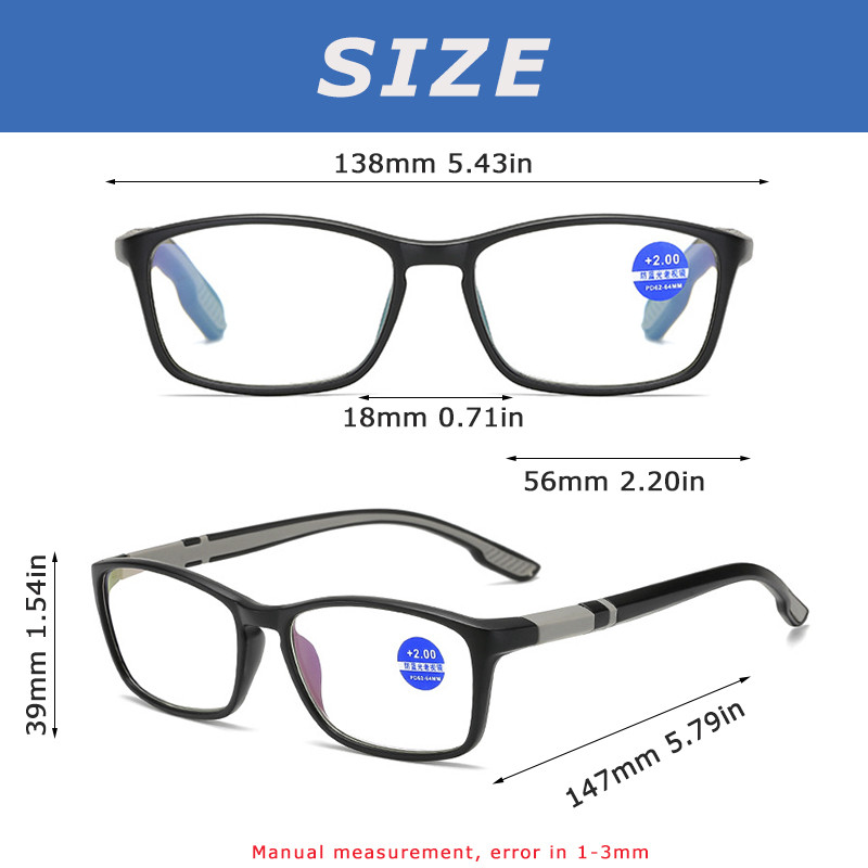 CRIXALIS Vintage TR90 skaitymo akiniai Moteriški Vyriški Anti Blue Light Presbyopia Receptiniai akiniai Hyperopia Akiniai Vyriški UV400