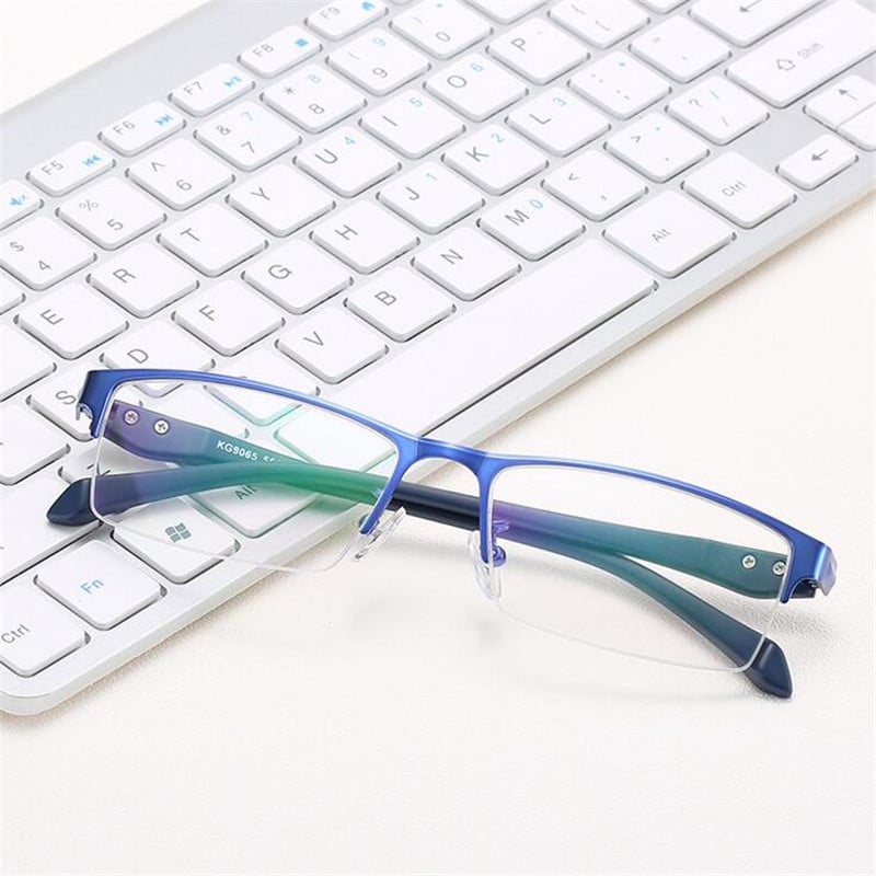 Muške naočale s dioptrijskom poluokvirom za kratkovidne metalne književne studentske naočale s dioptrijom muške SPH 0 -1,0 -1,5 -2,0 -2,5 do -6,0