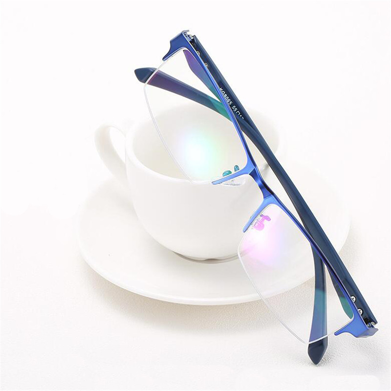 Muške naočale s dioptrijskom poluokvirom za kratkovidne metalne književne studentske naočale s dioptrijom muške SPH 0 -1,0 -1,5 -2,0 -2,5 do -6,0