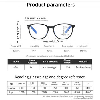 seemfly Γυαλιά ανάγνωσης πολλαπλής εστίασης κατά του μπλε φωτός Άνδρες και γυναίκες Γυαλιά όρασης μακρινής και κοντινής όρασης Γυαλιά ανάγνωσης διπλής χρήσης
