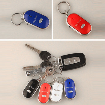 LED Whistle Key Finder Αναβοσβήνει Beeping Ήχος Ελέγχου Συναγερμός Anti-Lost Key Locator Finder Finder with Key Ring Mini Keychain