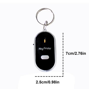 LED Whistle Key Finder Αναβοσβήνει Beeping Ήχος Ελέγχου Συναγερμός Anti-Lost Key Locator Finder Finder with Key Ring Mini Keychain