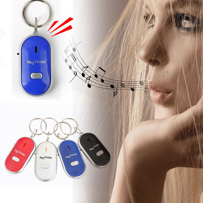LED Whistle Key Finder Αναβοσβήνει Beeping Ήχος Ελέγχου Συναγερμός Anti-Lost Key Locator Finder Finder with Key Ring Mini Keychain
