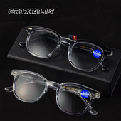 CRIXALIS Ženske naočale za čitanje Plavo svjetlo s četvrtastim brojevima Kompjuterske naočale Muške prozirne okvire za naočale za dalekovidnost Ženske