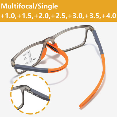 Мултифокални прогресивни очила за четене Жени Мъже TR90 рамка Анти синя светлина Спортни бифокални очила за пресбиопия с диоптър