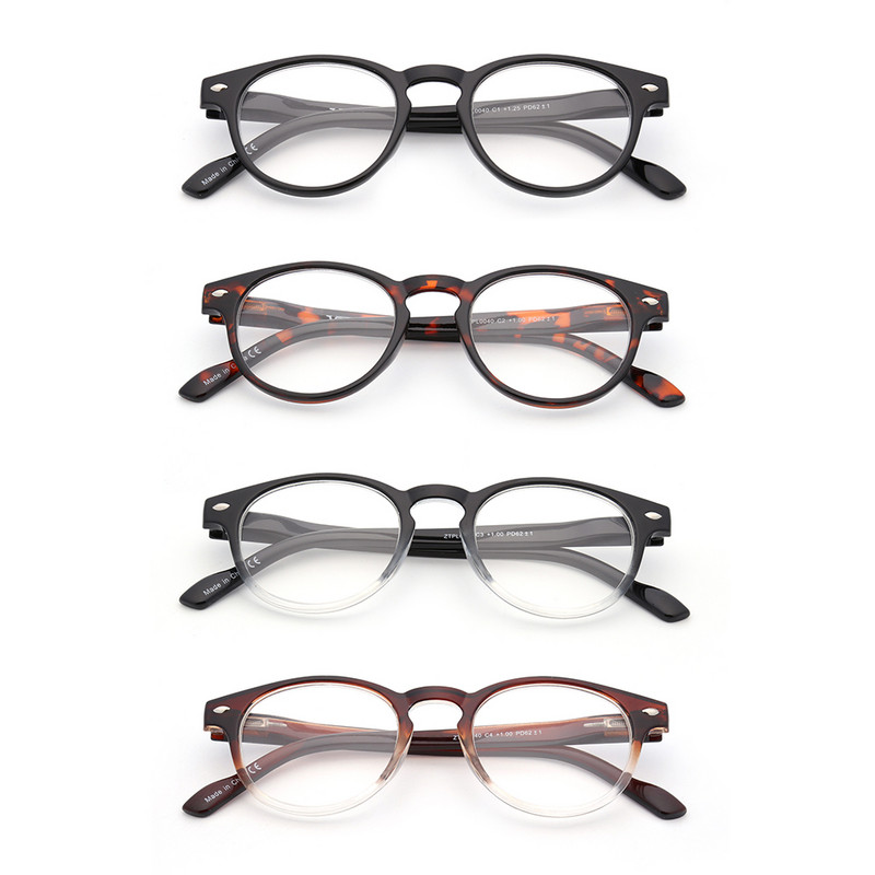 JM rugós csuklópánt női férfi olvasószemüvegek kerek nagyítós dioptriás presbyopiás szemüvegek