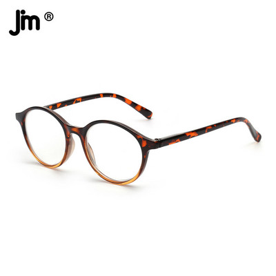 JM Винтидж кръгли очила за четене Дамски Demi пролетни очила с панти за четеци Мъже Жени