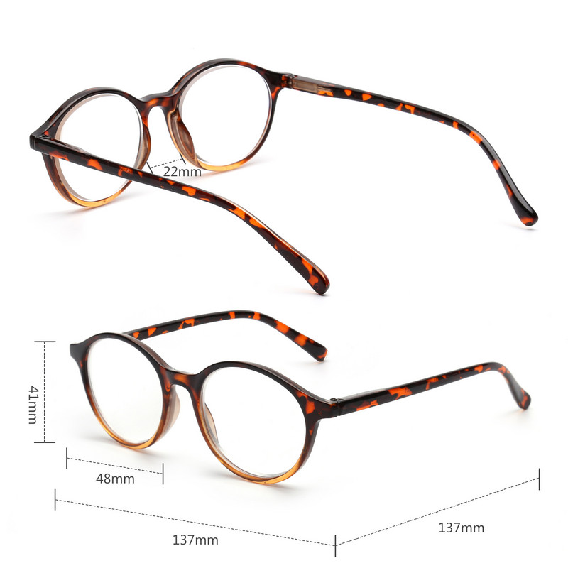 JM Vintage okrugle naočale za čitanje Ženske Demi proljetne naočale sa šarkama za čitače Muškarci Žene