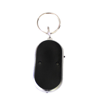 Έλεγχος ήχου Lost Key Finder Locator Keychain LED Light Torch Mini Portable Whistle Key Finder Σε απόθεμα 11