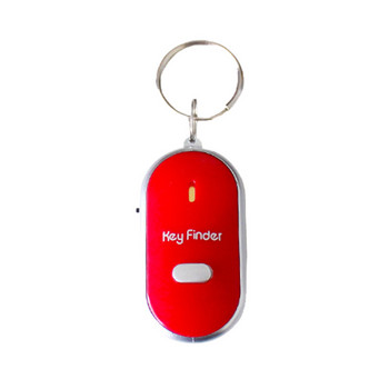 Έλεγχος ήχου Lost Key Finder Locator Keychain LED Light Torch Mini Portable Whistle Key Finder Σε απόθεμα 11