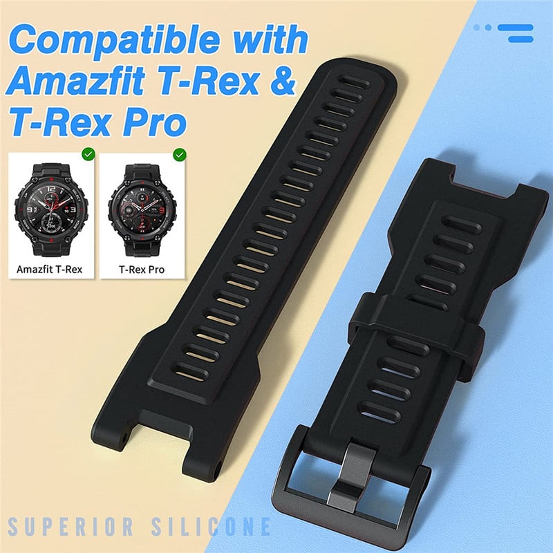 Amazfit T-Rex Pro rihma asendusrihm Silikoonrihm Amazfit T Rexi rihma jaoks