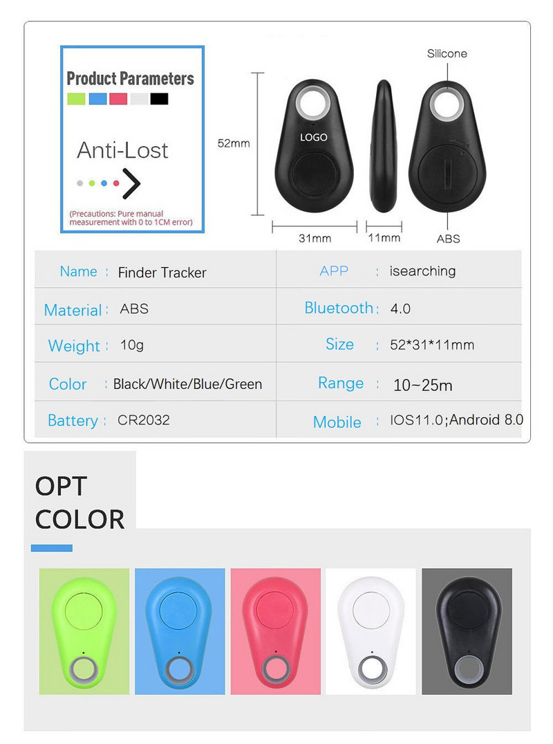 Pametni bežični Bluetooth 4.0 Tracker Starije Dijete Kućni ljubimac Novčanik Ključ Auto Torba Kofer Anti Lost GPS Lokator Alarm Finder EM88