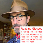 Naočale za čitanje protiv plavog svjetla Muške naočale s povećalom Focus Okrugli okviri Muške vintage naočale za dalekovidnost +1 +2 +3 +6 Lesebril