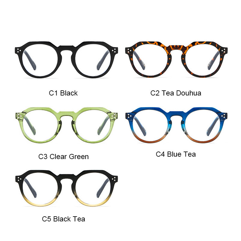 Naočale za čitanje protiv plavog svjetla Muške naočale s povećalom Focus Okrugli okviri Muške vintage naočale za dalekovidnost +1 +2 +3 +6 Lesebril