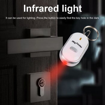 Ασύρματο Mini Keychain Anti-Lost Sound Control Locator Remotely Alarm Tracker Tracker with LED Key Chain Finder