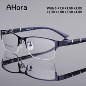 Ahora Half Frame naočale za čitanje Poslovne uredske naočale za čitanje Muške i ženske visokokvalitetne dioptrije Muške naočale za čitanje +1,5+2,0
