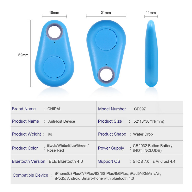 Bluetooth Key Finder Smart Anti Lost Device GPS Locator Tracker Tag iTag Alarm Localizado for Kids Pet Ps Cat Wallet Bag